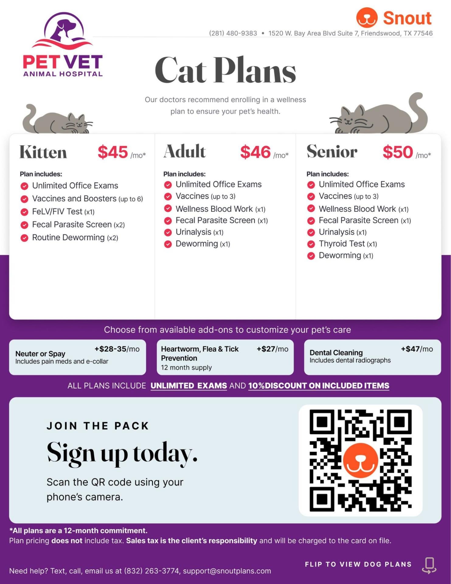 Cat Wellness Plan